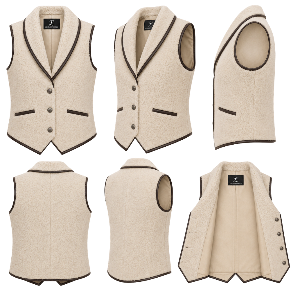 Stylish women’s wool layering vest
