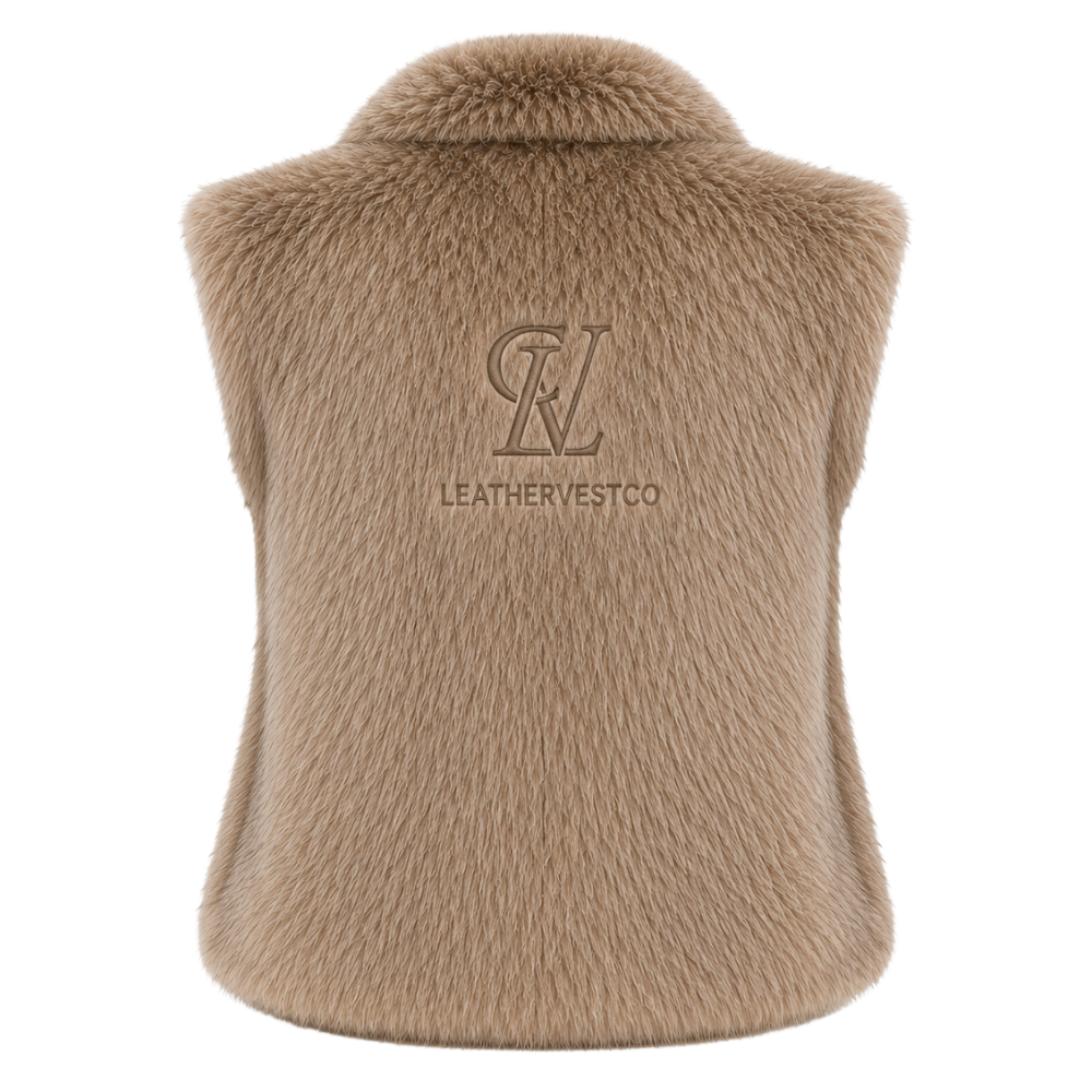 Elegant women’s winter fur fashion vest