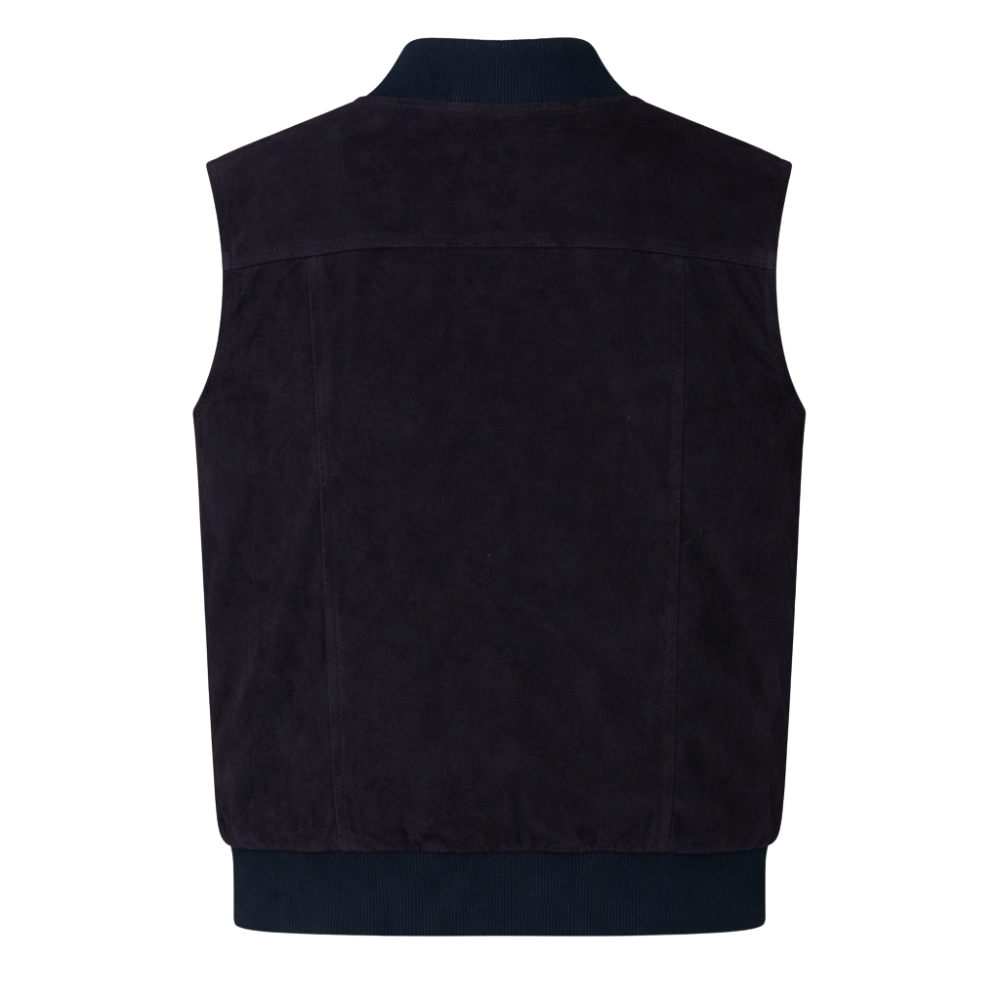mens-blue-suede-gilet-leather-vest