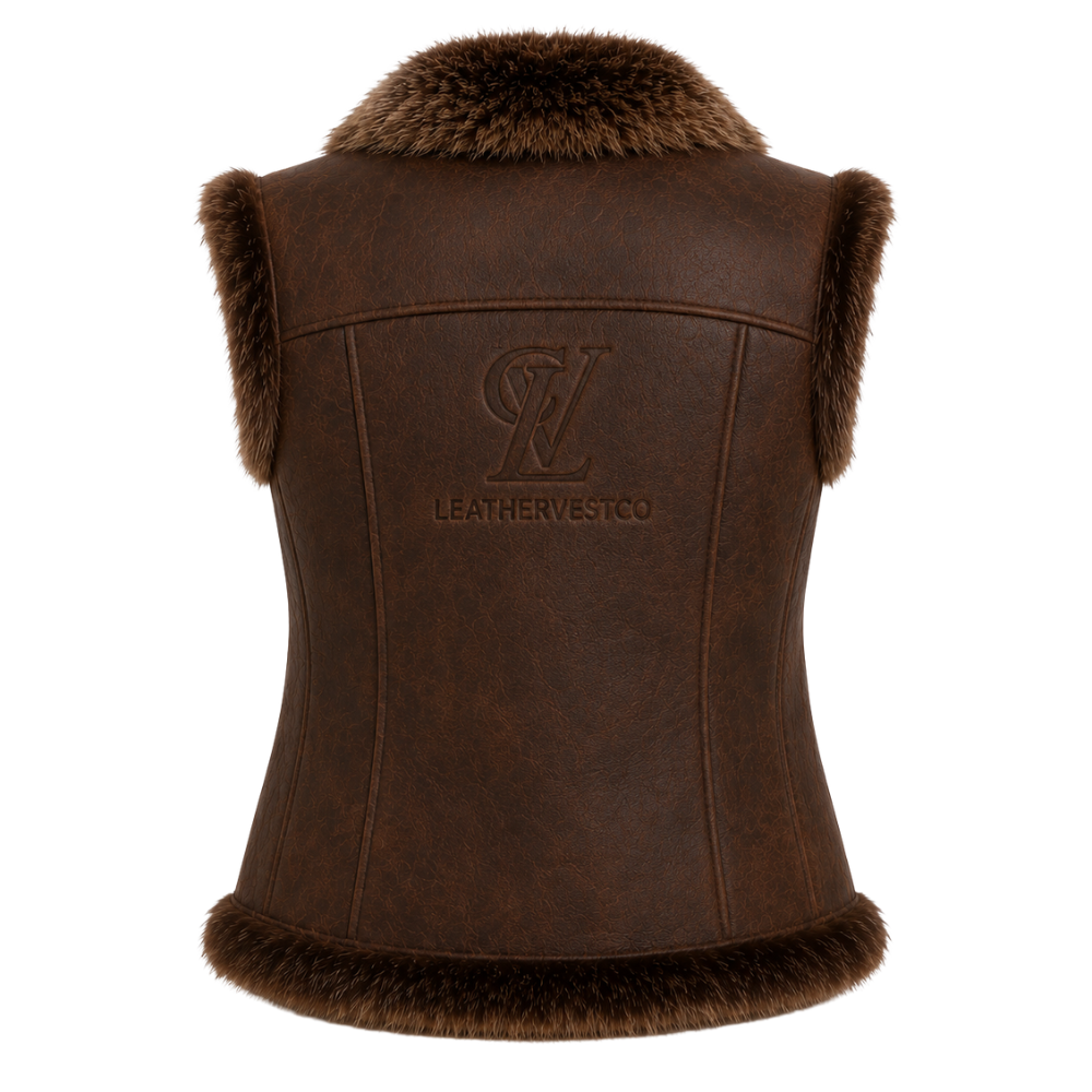 Women’s sleeveless winter fashion vest design