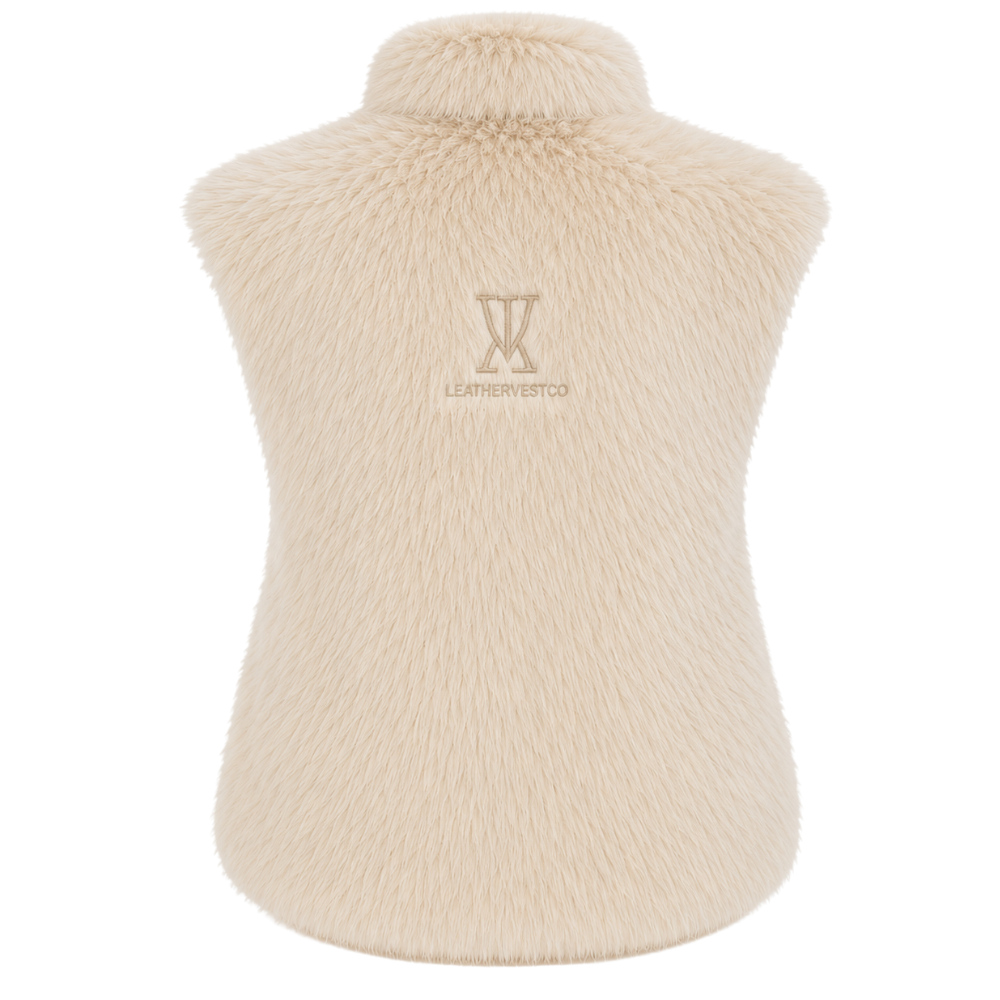 Cozy women’s sleeveless winter fur vest