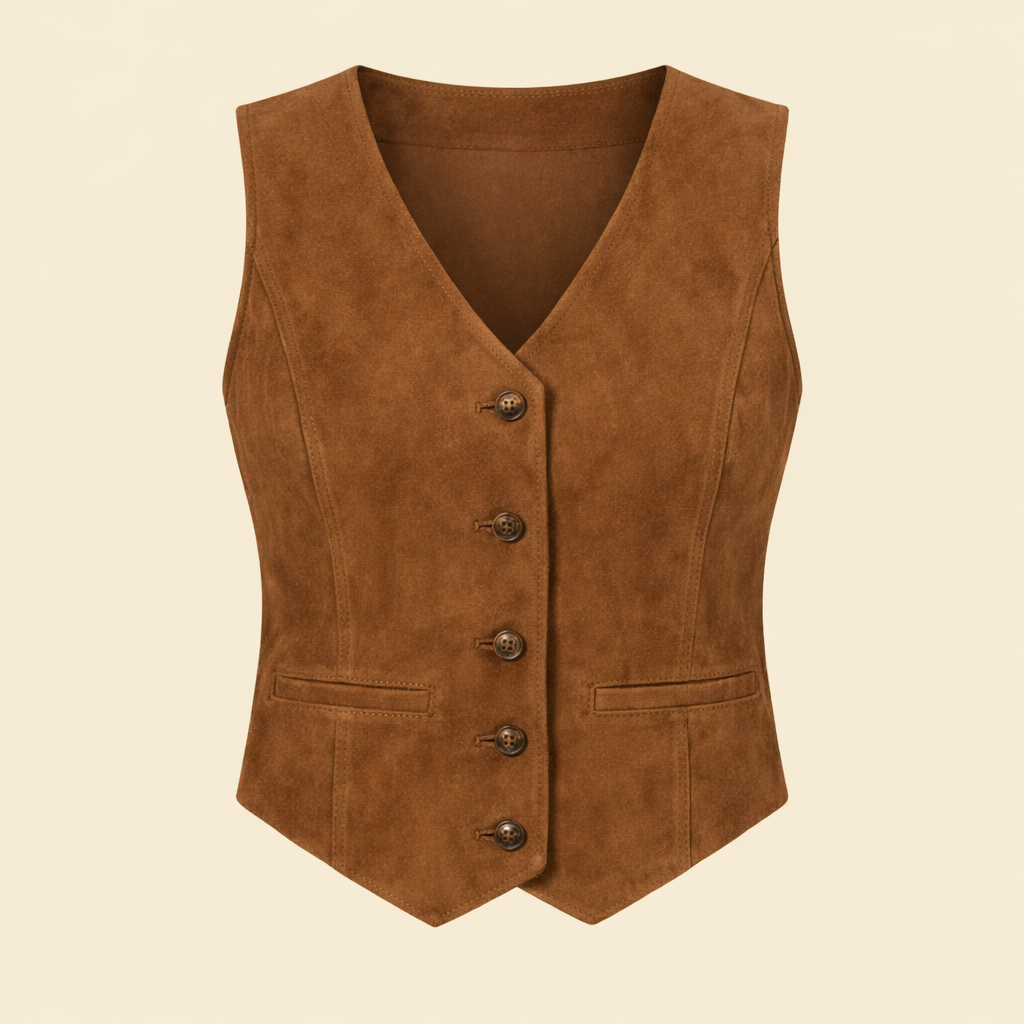 Paige Antonella brown suede vest