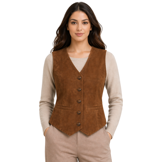Paige Antonella brown suede western vest