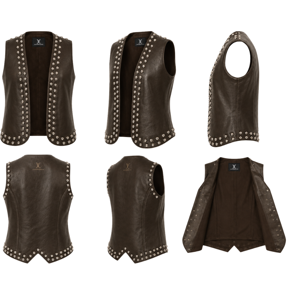 Edgy women’s western biker fashion vest