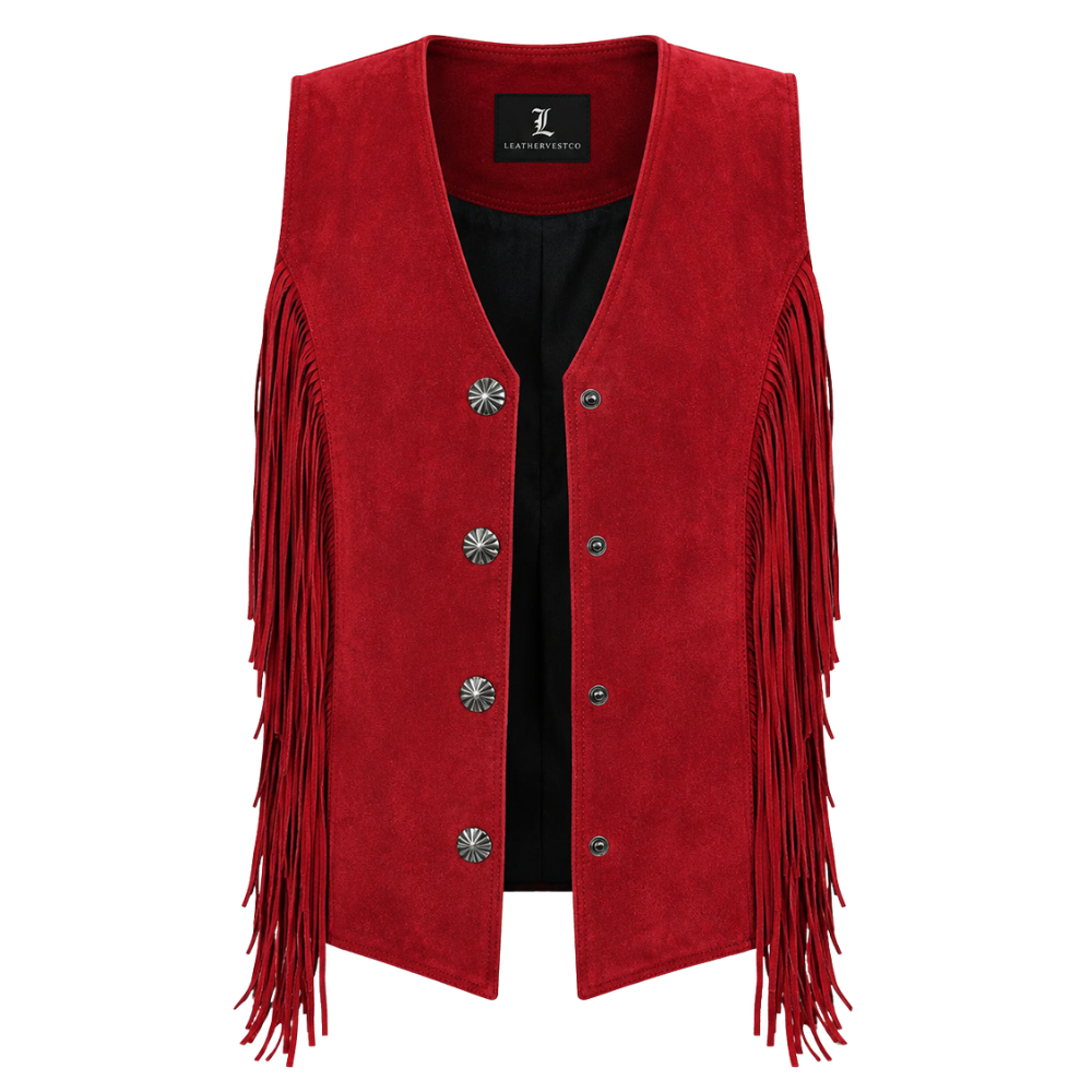 Western fringe waistcoat for women