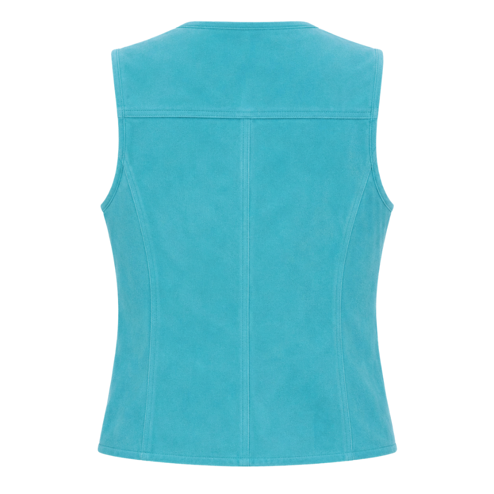 Turquoise country-style cowgirl vest