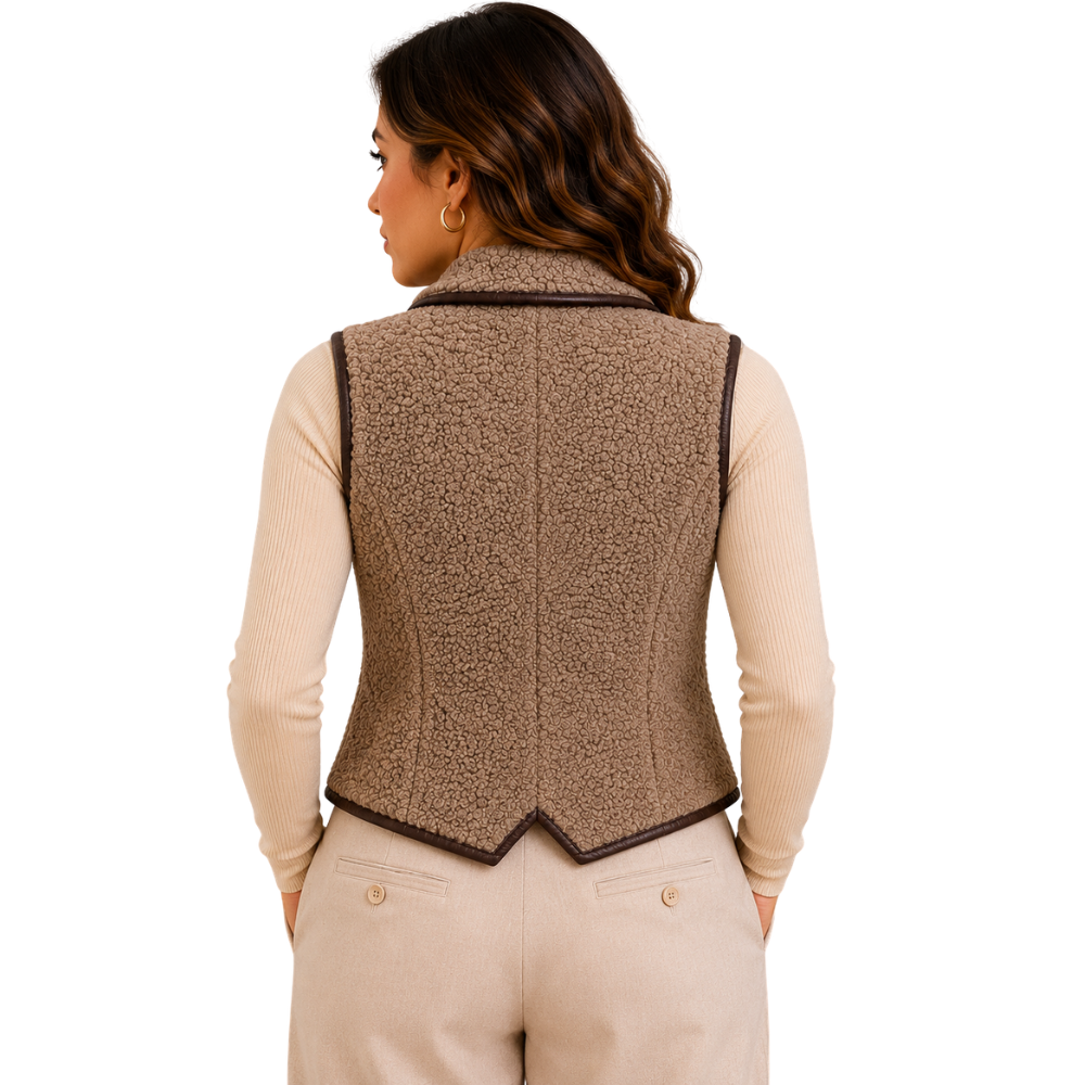 Vintage tailored wool waistcoat for women