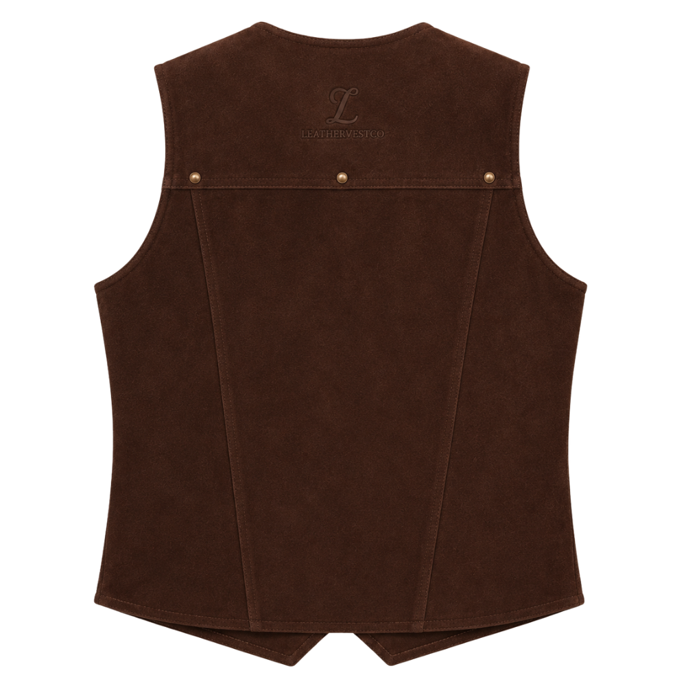 Women’s sleeveless suede western vest